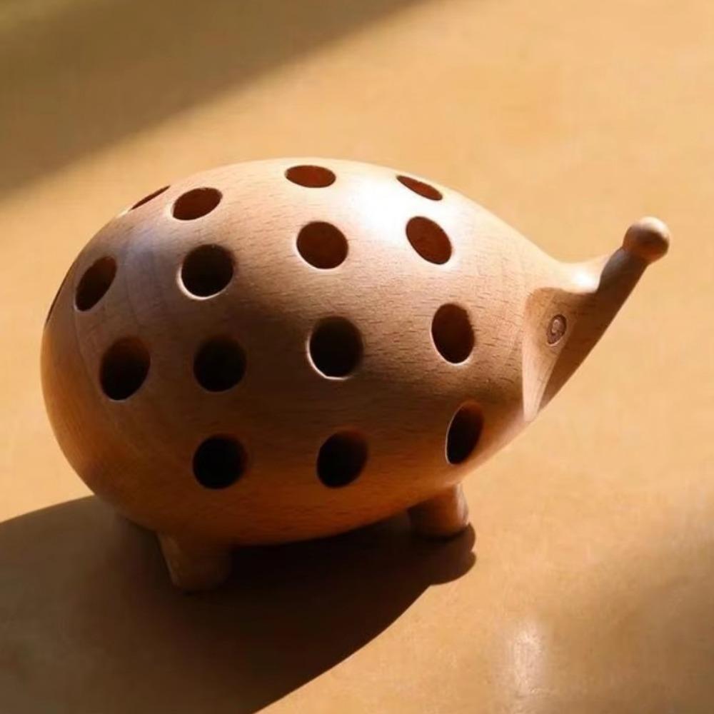 Wooden Art Hedgehog Pen Holder Creative Pen Container Pencil Stand Set  Art and Craft