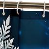 4Pcs Bathroom Shower Curtain Set Christmas Crystal Snowflake Pattern Bathroom Curtain With 12 Hooks Non Slip Rugs Toilet Cover Mat Bathroom Partition