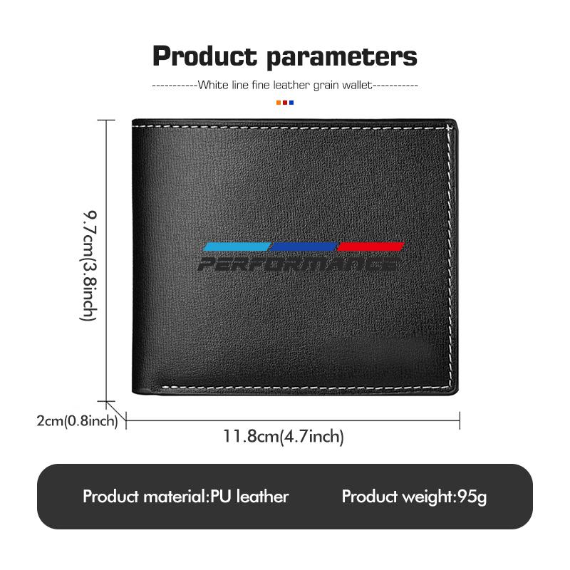 EYAG3 For BMW Leather Car Short Men Wallet Purse With Card Holder License Accessories 1 2 3 5 7 Series X1 X2 X3 X4 X5 X6 G20 G30 G11