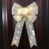 Red Led Charming Butterfly Bow Decoration For Christmas Tree And Door Festivities