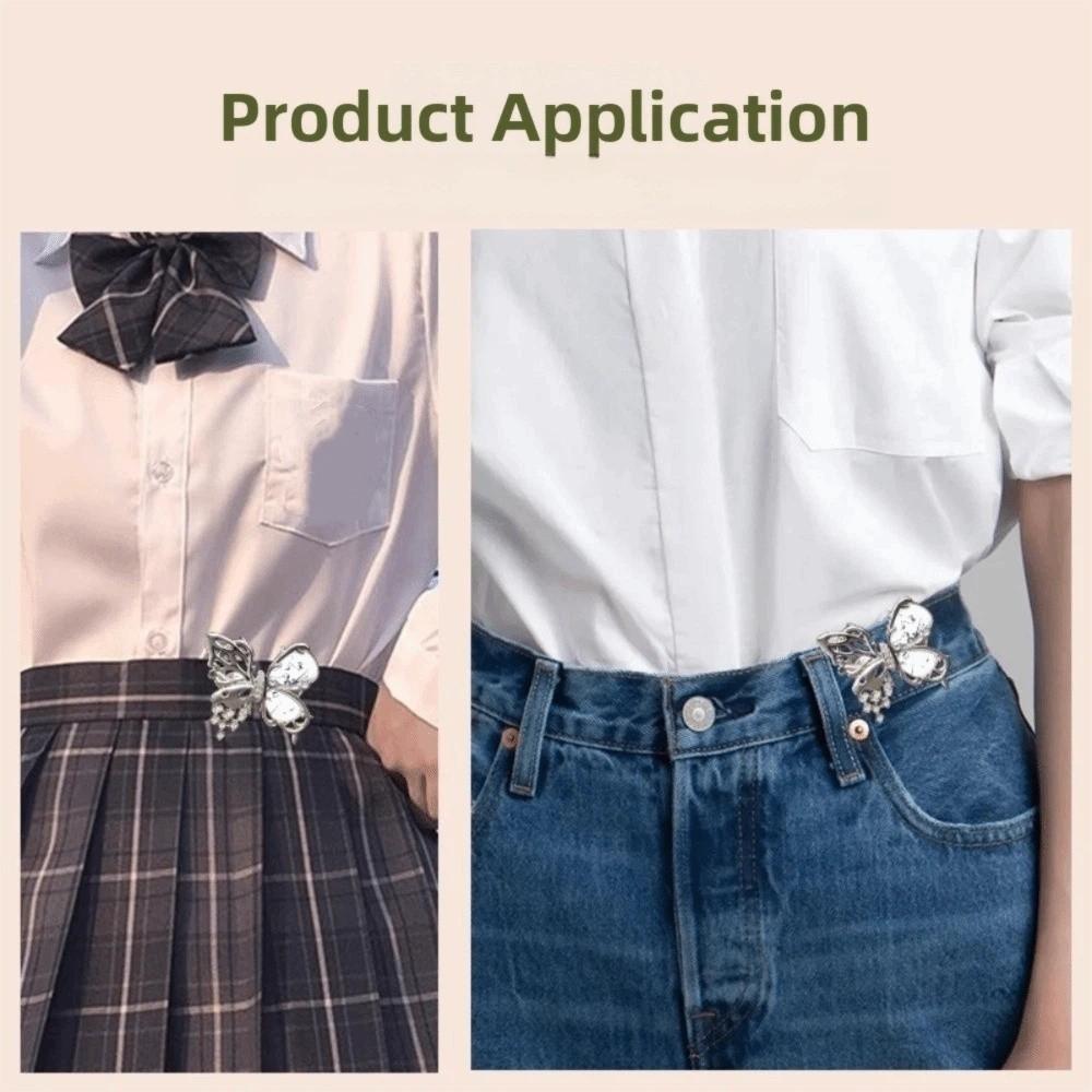Detachable Butterfly Waist Tightener Adjustable Waist Cinching Buckle Waist Tightening Clip Skirts