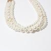 Bohemian exaggerated pearl multi-layer necklace jewelry, European and American fashion short collar necklace 19450