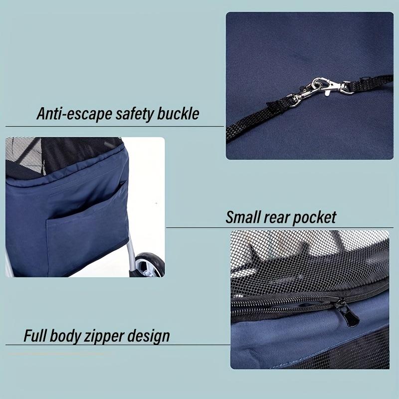 1 carucior usor pentru caini cu design pliabil - Bucurati-va de aventurile in aer liber cu prietenul tau cu blana