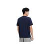 Anta Training Series Letter Print Knitted Short Sleeve T-Shirt Men Tops Midnight-Blue 152337105-3