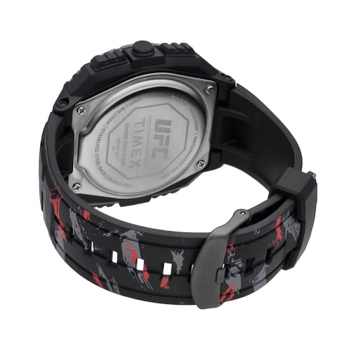 TIMEX UFC Fight Week Digital Quartz Watch, 200m Water Resistant, Acrylic, 50mm, TW2V85100, Men's, Black
