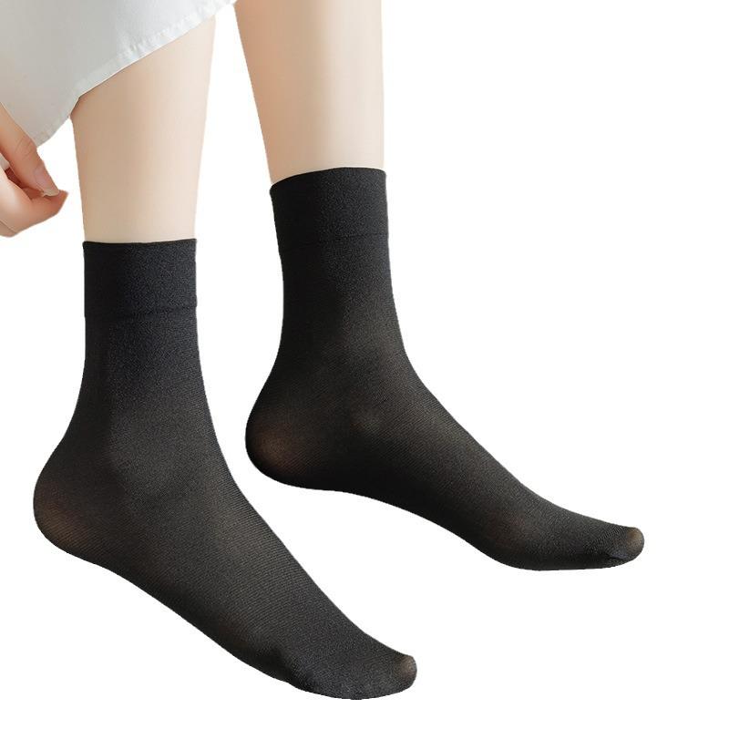 20 Pairs of Anti-Snag High-Elastic Pantyhose: Comfortable Loose-Mouth, Flesh-Colored Socks for Middle-Aged and Elderly Women, Spring Style