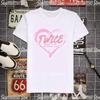 Kpop Twice Lovely T-shirt Short Sleeve Ready To Be Album Graphic Printing T-shirt Women TZUYU SANA MINA JIHYO NAYEON MOMO DAHYU