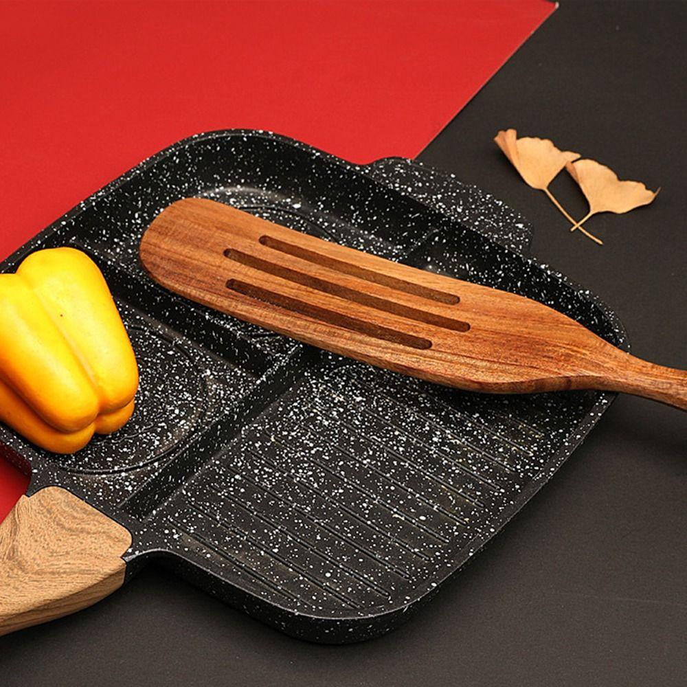 Žáruvzdorná dřevěná stěrka Nepřilnavá lopatka na steaky Dřevěná naběračka Cedník Vaření ve Woku