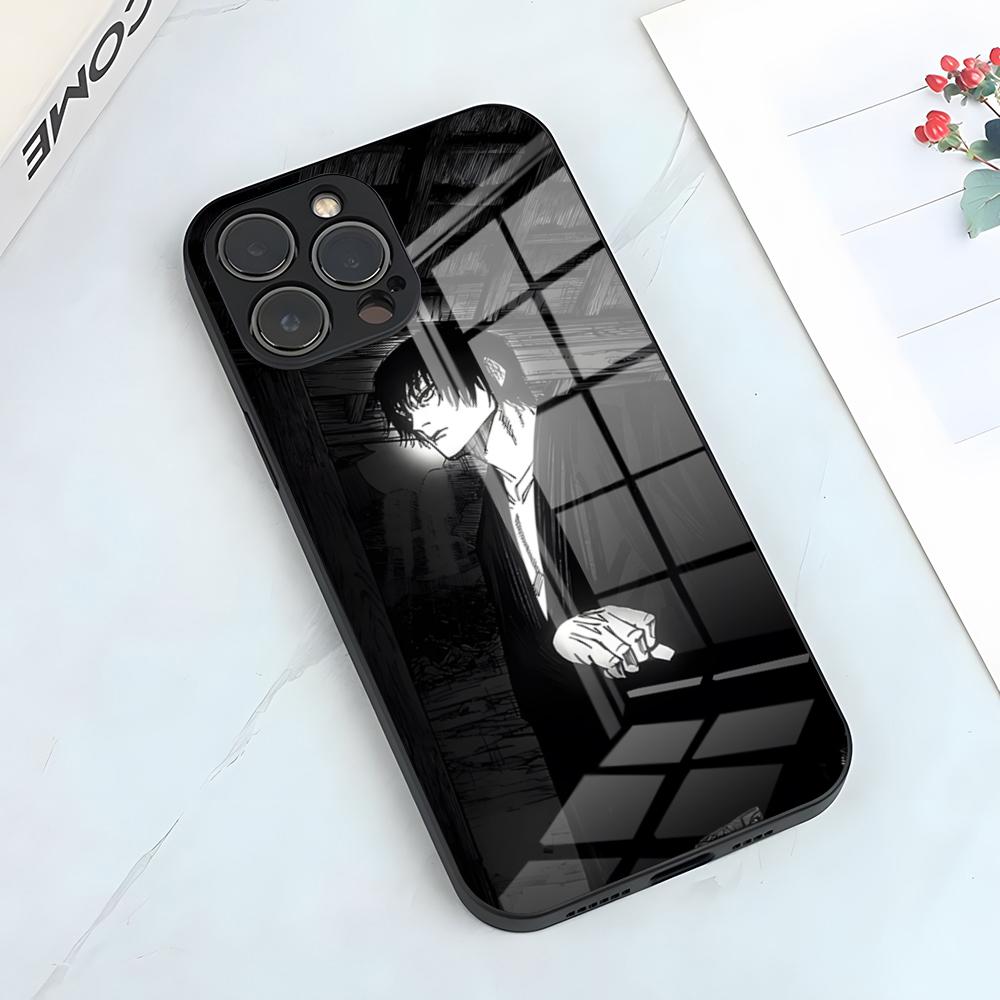 

Fushiguro Toji Cool Anime Phone Case For IPhone 17 Pro Max 15 Pro 16 14 Plus 12 13 Mini 11 Pro Shockproof Glass Cover iPhone12