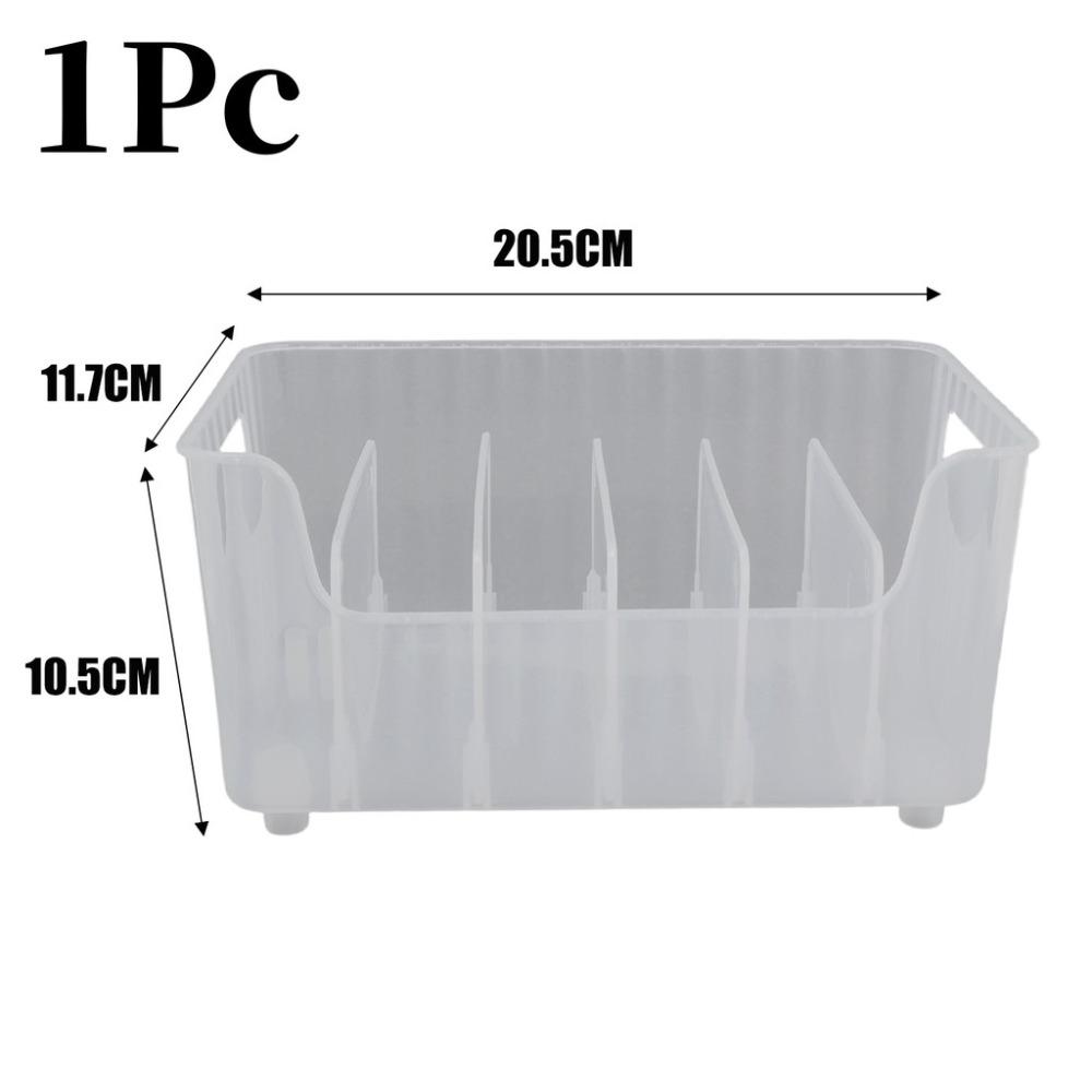 

Large Capacity Desktop Organizer Removable 6 Compartments Kitchen Condiment Storage Rack with Dividers прозорий