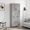 Credenza alta Grigio Sonoma 69,5 x 34 x 180 cm Truciolato