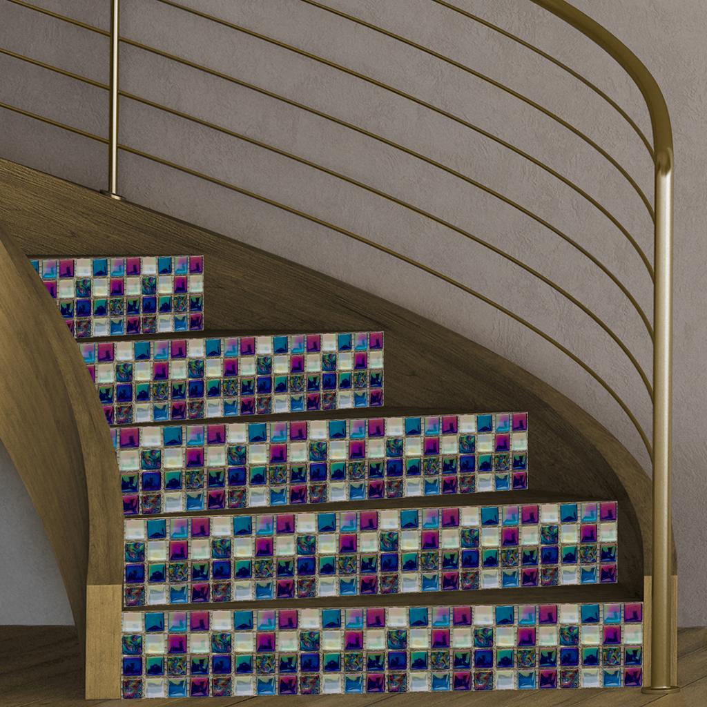 50pcs 3D Waterproof Self-Adhesive Mosaic Tile Wall Stickers, Easy to Install, Suitable for Kitchen Bathroom and Home Decoration