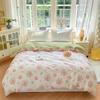 Floral Printed Duvet Cover 1Piece-  Cotton Luxury Bedding, Pre-Washed For Softness, For Bedroom Decor - Zipper Closure
