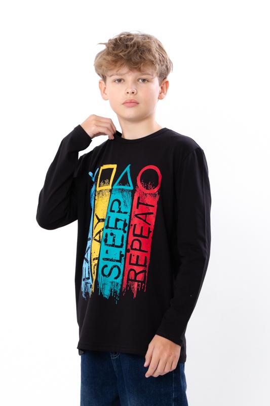 

Світшот для хлопчика – Еластична тканина Fulcrum та стильний принт, На будь-який сезон, 6363-036-33 HC 140 чорний