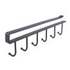 Space Saving Under Cabinet Mug Hanger 6 Heavy Duty Hooks No Drill Design Cup Rack for Kitchen Apartment RV Coffee Bar
