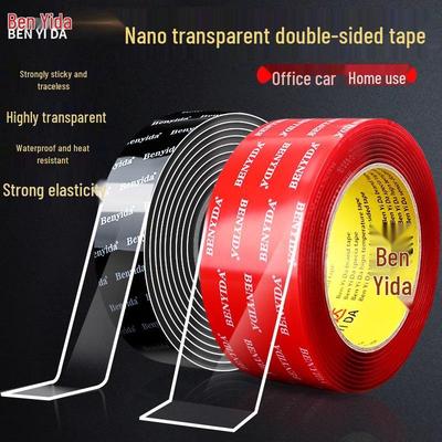 High Viscosity Nano Magic Tape: Transparent, Strong Adhesive, Heat Resistant, Double-Sided for Car Use.