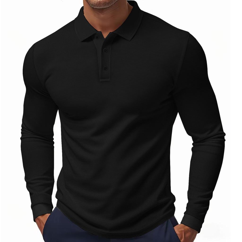 Spring/Autumn Lightweight Men's Quick-Dry Breathable Long-Sleeved Polo Sweatshirt Casual T-Shirt