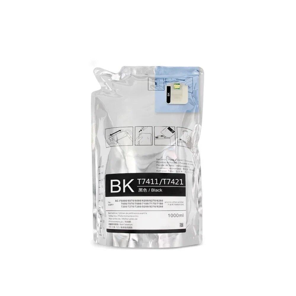 1000ML ink bag T7411/4 T741x dye sublimation ink bag suitable for Epson F6000 F7000 F7100 F6070 F7070 F7170 F6200 F7200 ink box