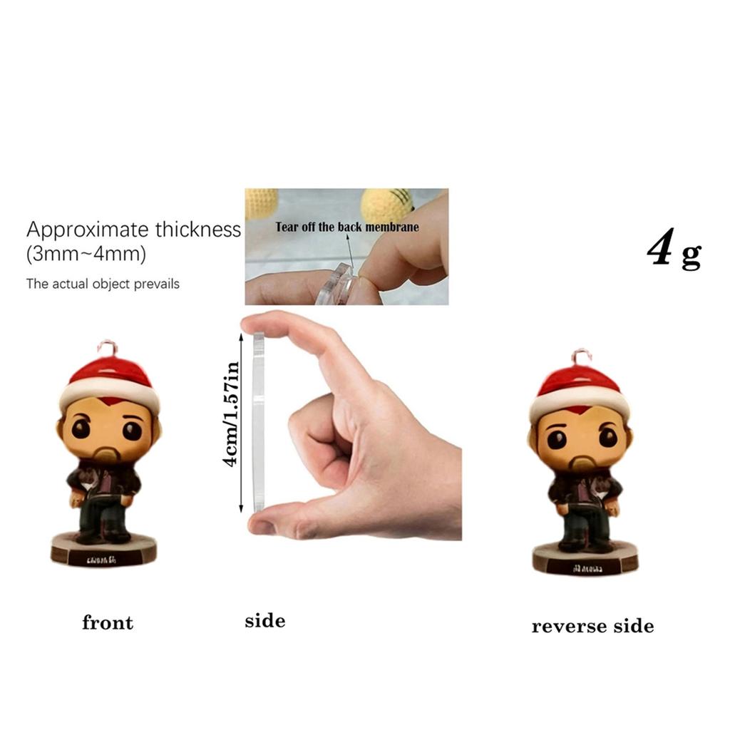 2D Plane Box 24 Double-sided Printing Pendant Countdown Calendar 24-day Christmas Advent Calendar Acrylic Plane Pendant Blindbox