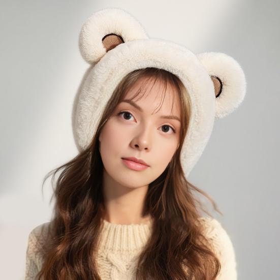 Winter Earmuffs Bear Ear Decor Thickened Plush Ear Warmers Enlarged Snow Day Earmuffs Thermal Insulation Earmuffs