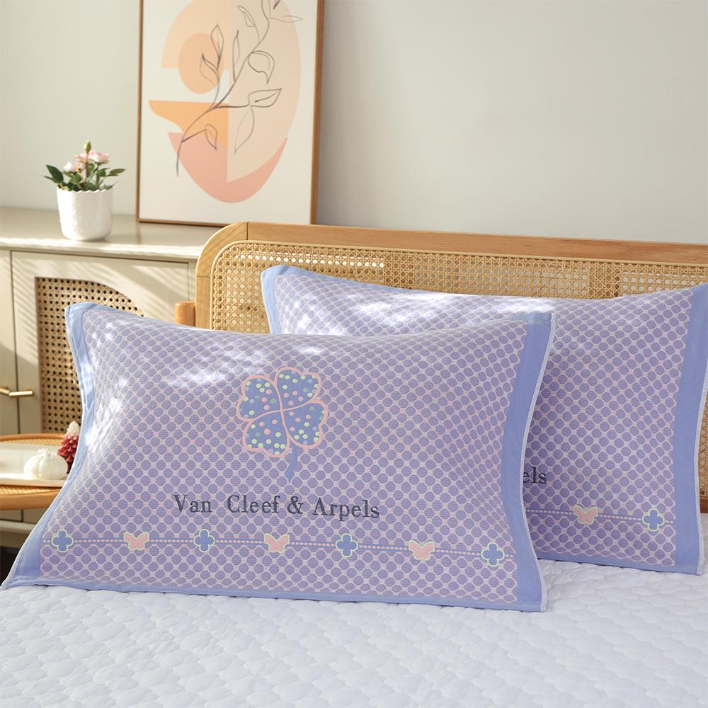 A Pair of Pure Cotton Gauze Pillow Towels, New High-density Soft Adult Cover Towels, Cotton Non-slip and Breathable Household