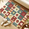 Tapis de sol cerise Tapis doux en flanelle Tapis absorbant antidérapant pour salle de bain chambre décoration de la maison