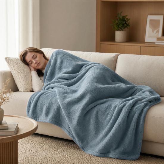 Nap Blanket, Lightweight Foldable Milk Velvet Warm Blanket, Soft Double-Sided Solid Color Warm Shawl Wrap, for Office And Travel
