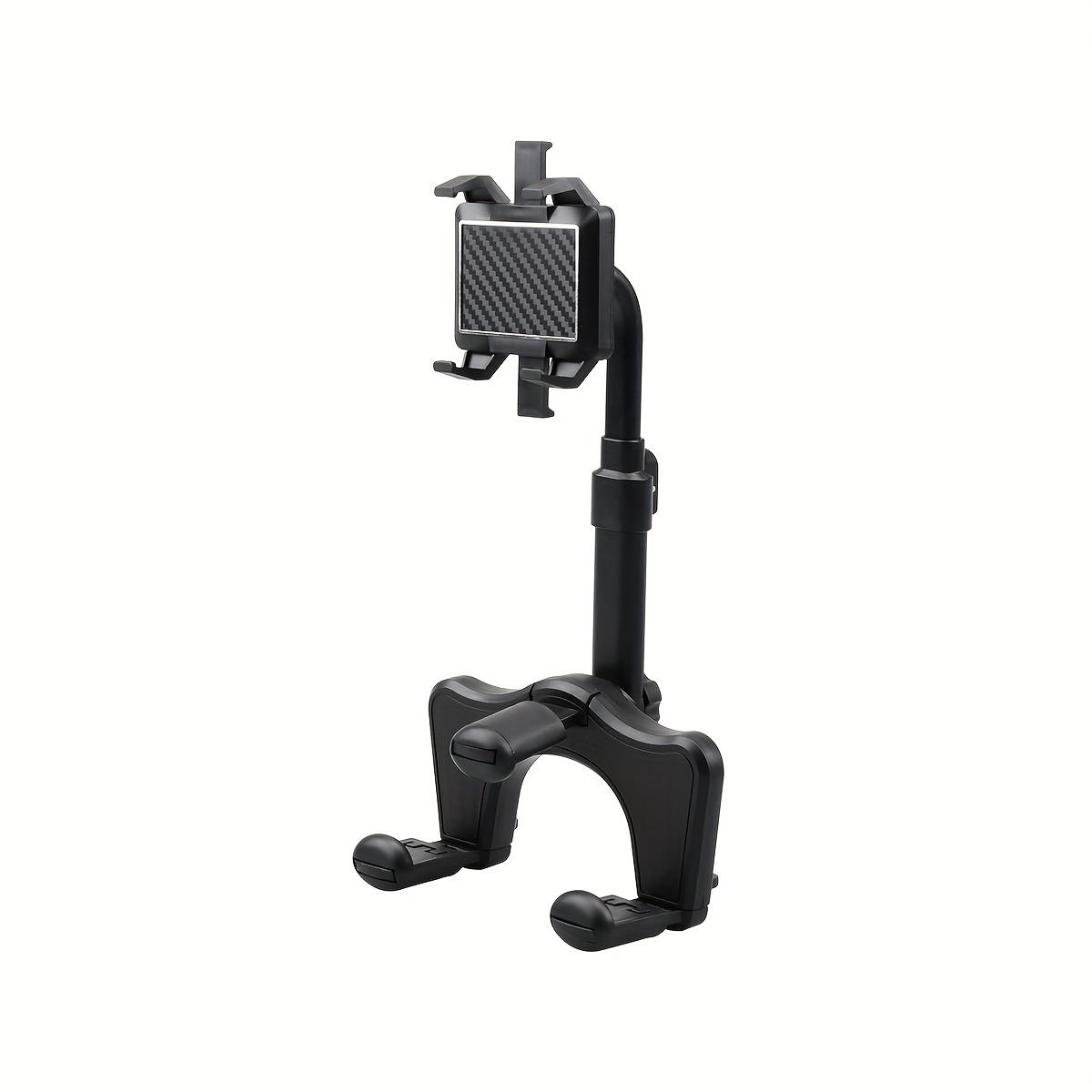 

1 шт. вращающийся на 360° автомобильный держатель для телефона — это регулируемый и безопасный держатель для зеркала заднего вида, который легко установить и вращать. чёрный