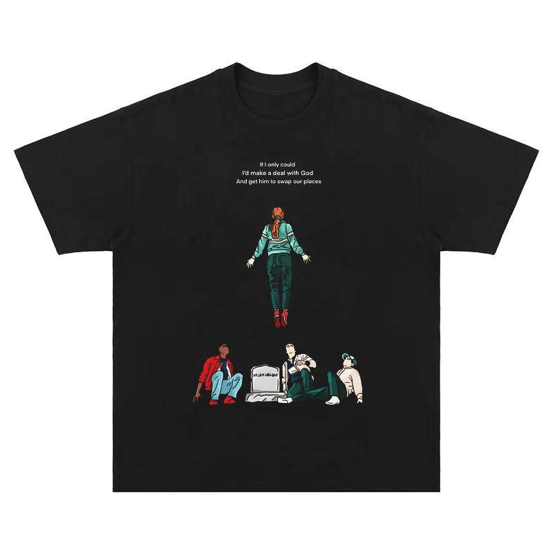 Modisches Retro-T-Shirt aus 100 % Baumwolle für Damen und Herren – Sommer, Herbst, Alltag, Outdoor, Sport, Party, Freizeit, Streetwear, Kurzarm
