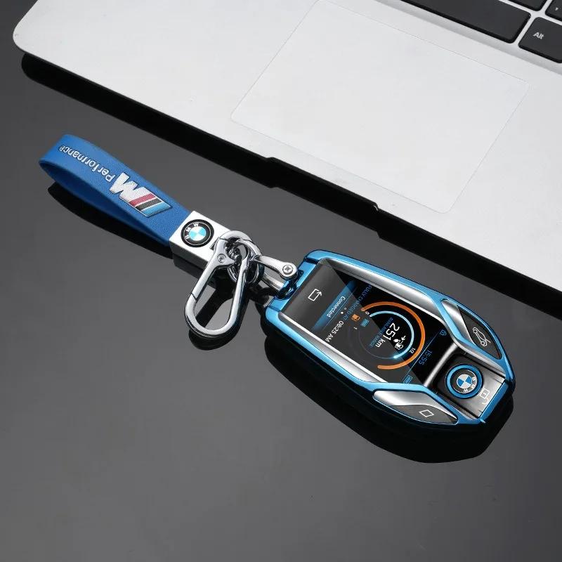 LNRGN1 Car Sticker Alloy New TPU Car Key Case Cover Shell Keychain For BMW 5 7 Series G11 G12 G30 G31 G32 I8 I12 I15 G01 G02 G05 G07 X3