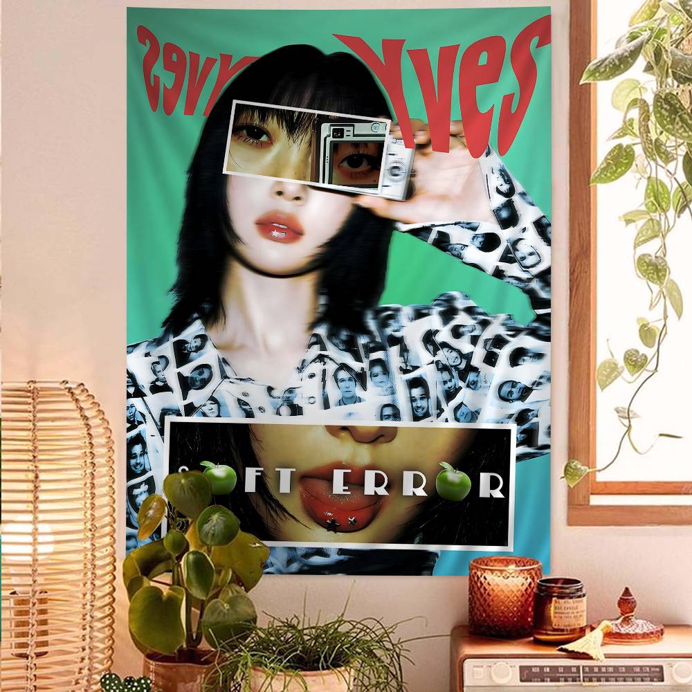 Popular Kpop LLoona YYves Printed Large Wall Tapestry Hanging Tarot Hippie Wall Rugs Dorm Art Home Decor