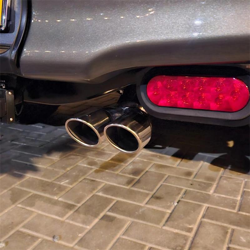 Car Universal One To Two Tail Throat Double Pipe Tail Pipe Stainless Steel Exhaust Pipe Modification Supplies