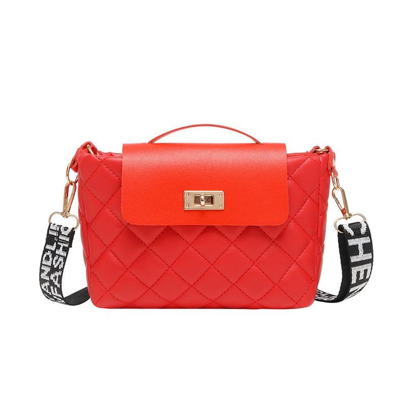 Women's bag rhombus color scheme bucket bag autumn and winter new fashion women's shoulder oblique span bag