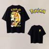 Summer Anime PokéMon Cosplay Tshirt Cotton Short Sleeve Tops Casual Loose Retro Tshirt Unisex Unisex Kids Family Matching Outfits