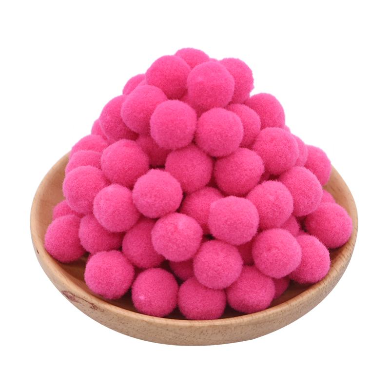 100Pcs 15-25mm Colorful Pompoms DIY Dolls Garment Handmade Material Soft Fluffy Pom Poms Ball For DIY Kids Toys Accessories