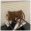 PU Chain Bag Small Square Bag Women's Bag European Solid Color Chain Bag Shoulder Armpit Bag Handbag