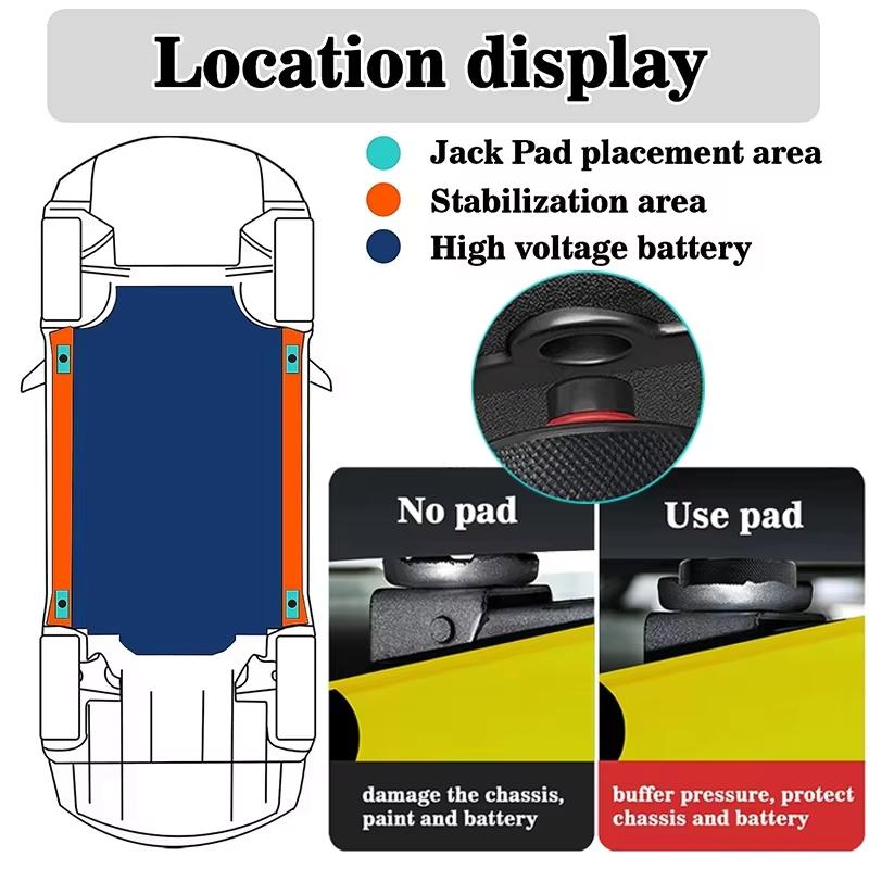 4 Peças de Almofadas de Macaco para Tesla Model 3 Y S X Highland Acessórios Discos de Borracha Suportes de Levanta Chassis Adaptador Estojo