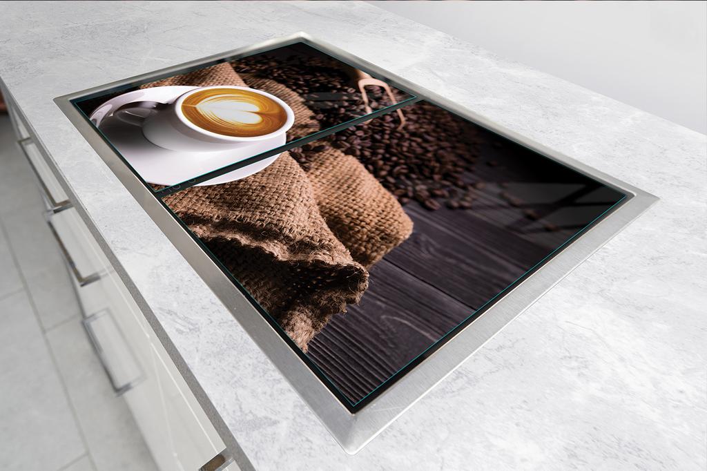 GLASPLATTA SKYDD FÖR SPIS 90x52 KAFFE