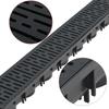 Caniveaux de drainage - vidaXL - 3 pcs - Plastique - 3 m - Système de verrouillage unique
