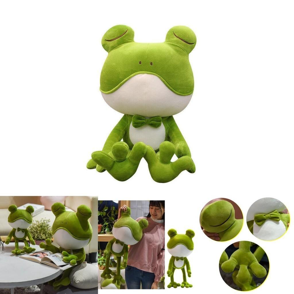 Adorable Soft Plush Frog Stuffed Animal Toy Ideal For Kids Bedtime Cuddly Pillow