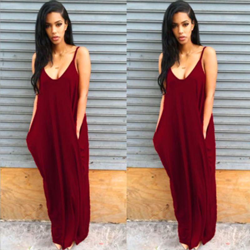 Plus Size Women's Boho Long Maxi Dress For Elegant Beach Holiday Parties