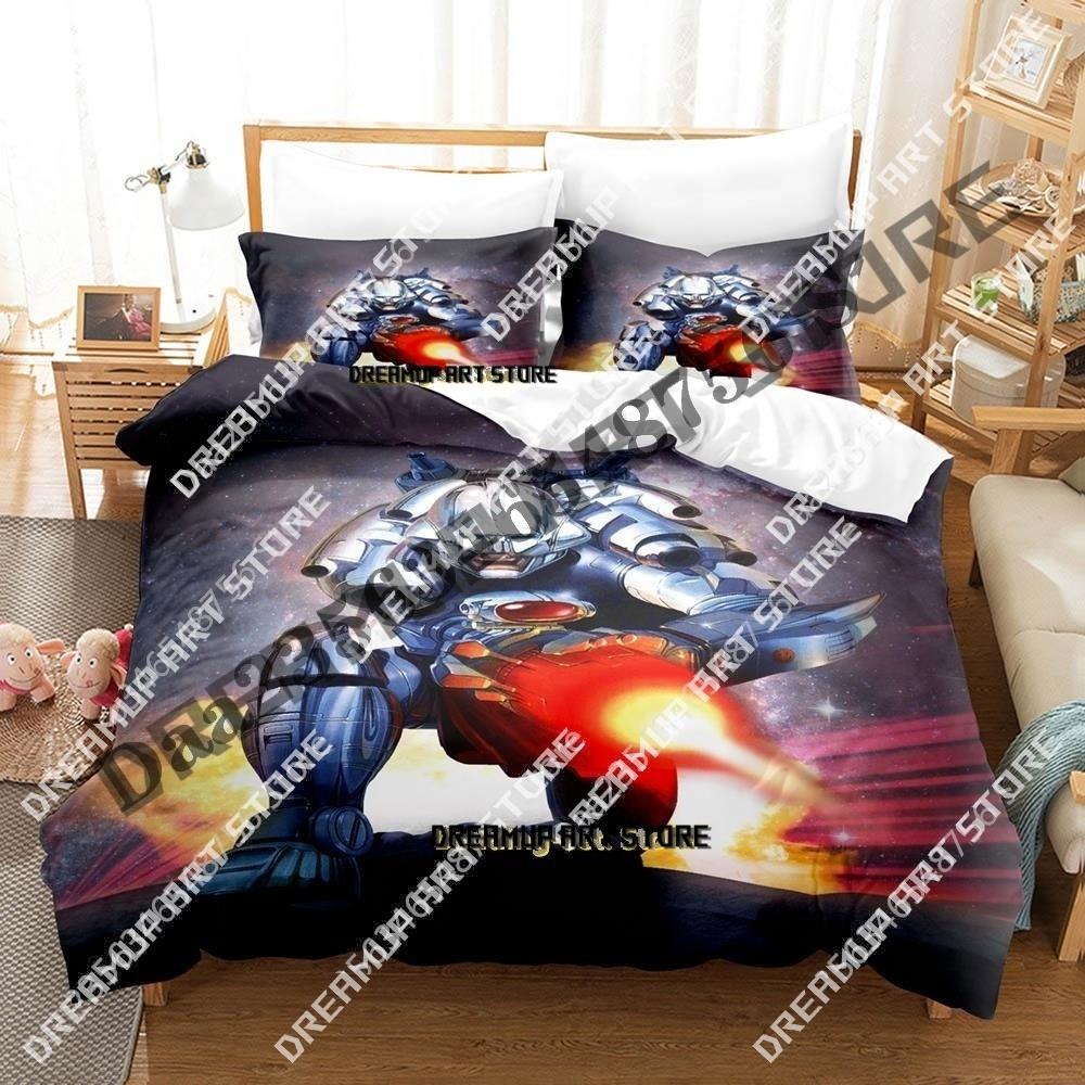 3D Print Game Turrican Bedding Set Single Twin Full Queen King Size Bed Set Adult Kid Bedroom Duvetcover Sets 3D Anime Bed Sheet