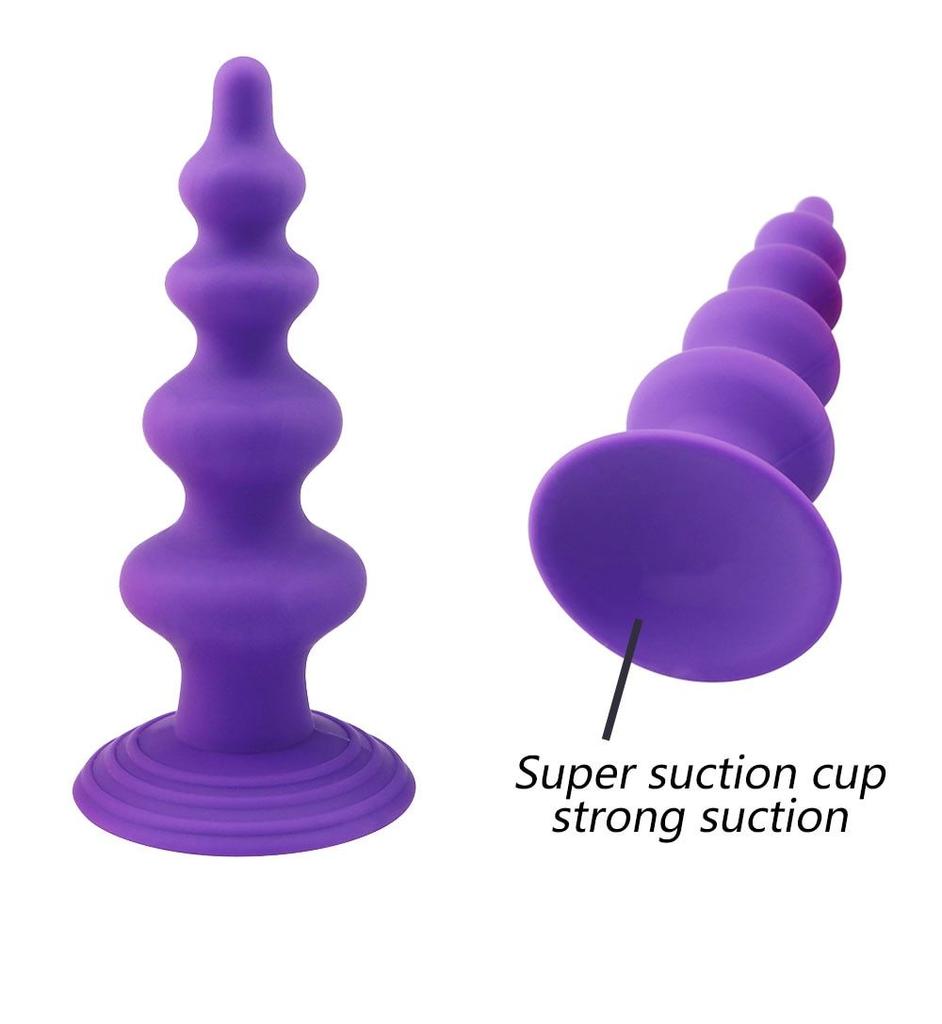 Silicone Anal Dildo Prostate Massager Strong Suction Cup Butt Plug Prostate Stimulators