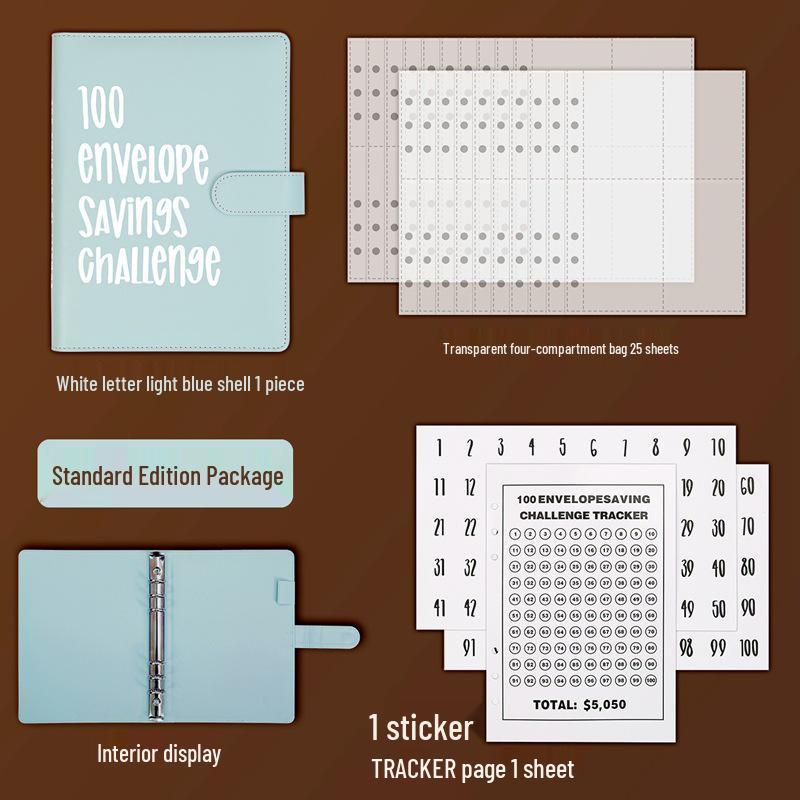 100-Day Cross-Border Savings Challenge Notebook for Couples