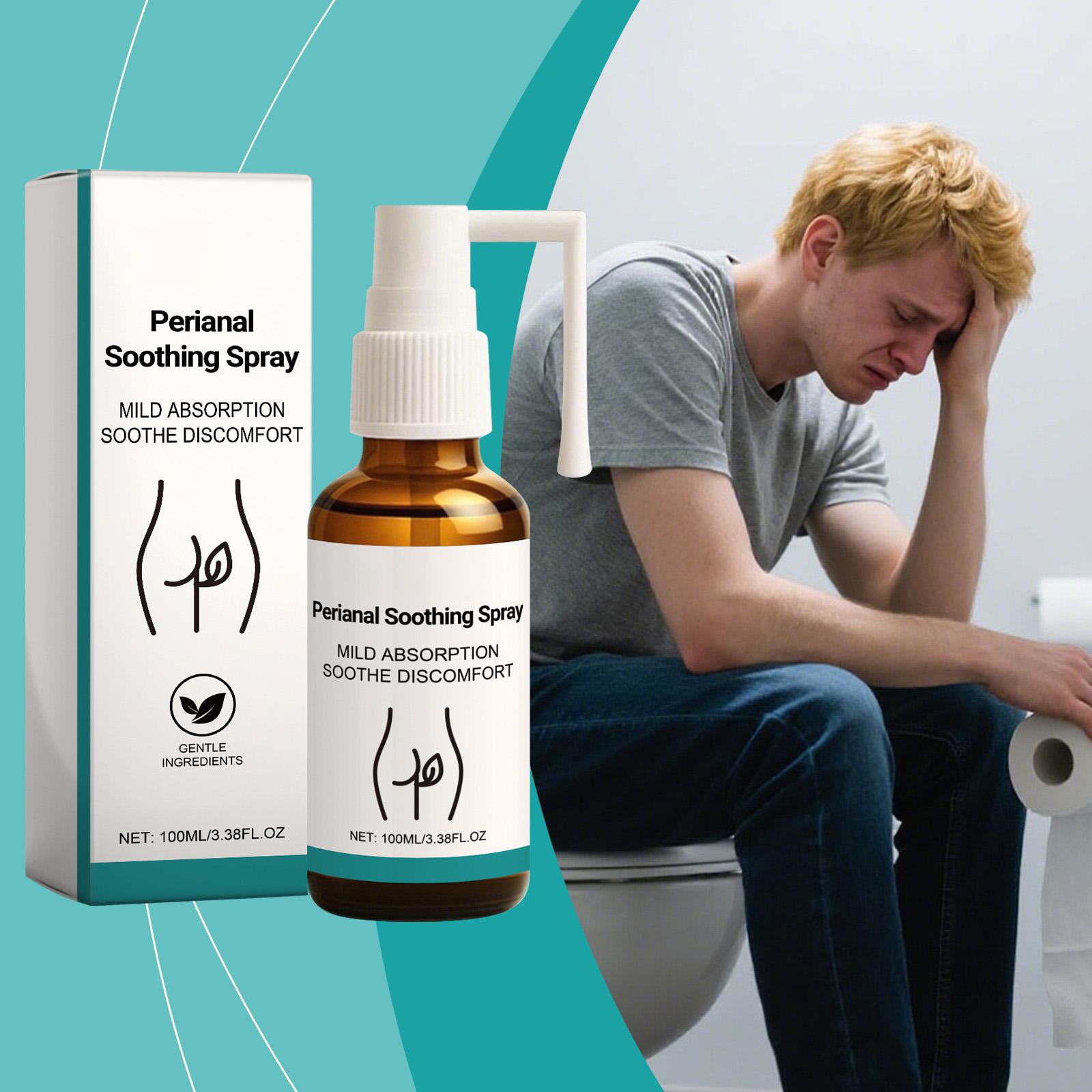 Спрей для перианального ухода Снижает рецидив геморроя Перианальный успокаивающий спрей Успокаивающий спрей от геморроя Спрей для анального ухода, 100 мл One Size