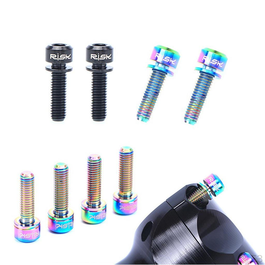 6 Pcs Titanium Alloy Handlebar Stem Bolts Diameter 8.4mm