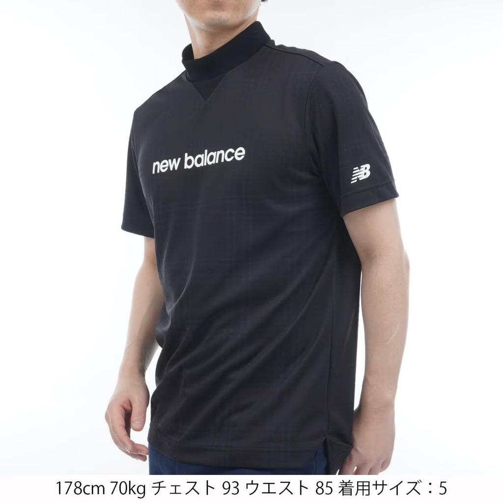 Golf Short Sleeve Mock Neck Shirt Quick 6 [New Balance] Men's (Moisture Absorbent, Drying, Stretchy) / 012-5166003 010_Black [LL]