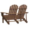 Vidaxl 2-Seater Adirondack Garden Chair, Fir, Brown
