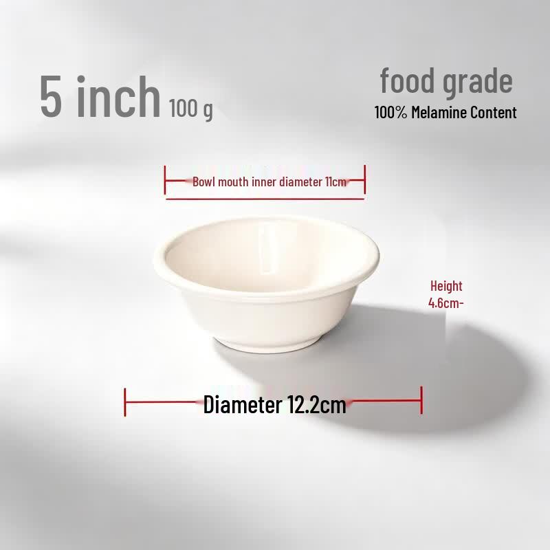 A5 Melamine White 5-inch Dessert Bowl