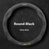 Jeep Wrangler JK Patriot Commander Grand Cherokee Compass Wagoneer Gladiator Renegade Suede Anti-Slip Car Steering Wheel Cover AKL1